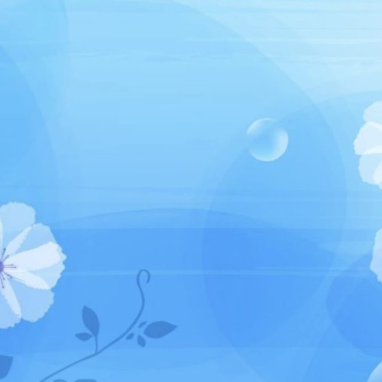 Pattern  blue  flower iPhoneX Wallpaper