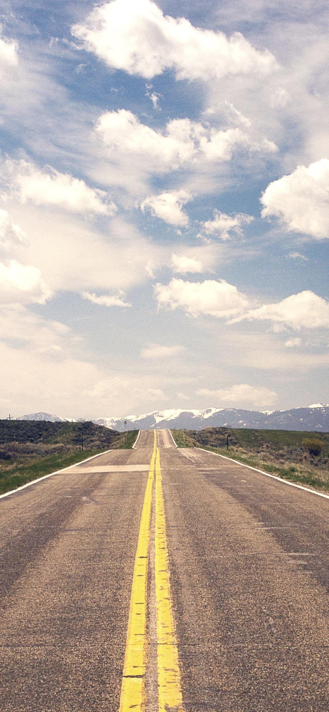 Landscape road wallpaper.sc iPhoneXS