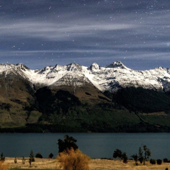 Natural  mountain  sky  night iPhoneX Wallpaper