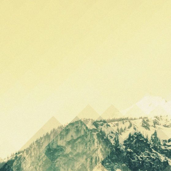 Landscape snow mountain yellow iPhoneX Wallpaper