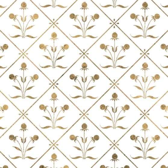 Illustrations pattern gold plant iPhoneX Wallpaper