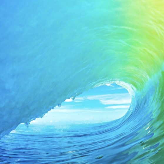 Landscape iOS9 colorful wave iPhoneX Wallpaper