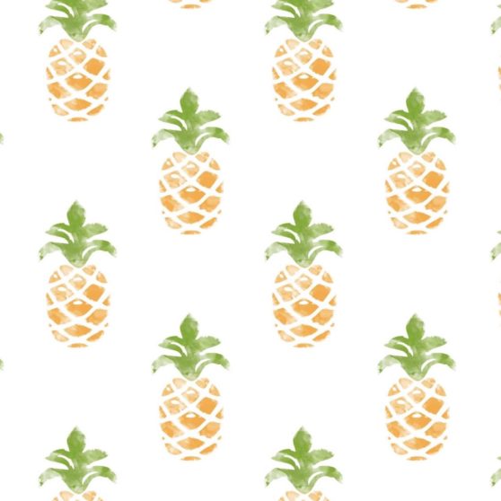 Pattern illustration fruit pineapple greenish yellow women-friendly iPhoneX Wallpaper