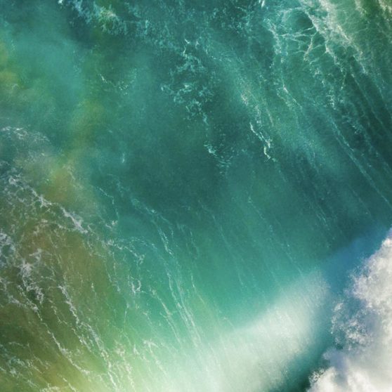 iOS10 sea wave blue iPhoneX Wallpaper