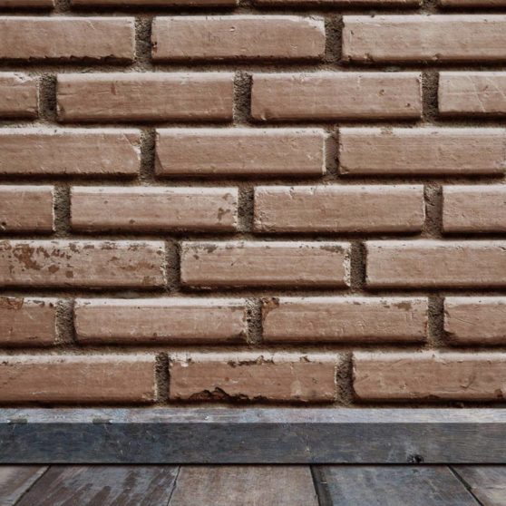 Brick wall floorboards iPhoneX Wallpaper