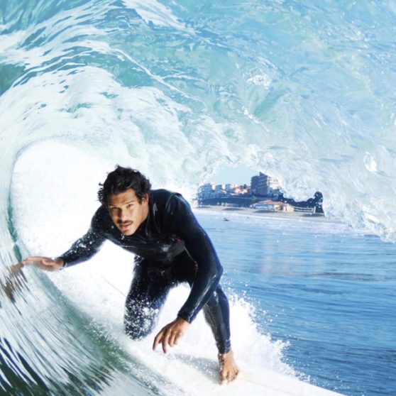 Surfing Uminchu blue iPhoneX Wallpaper