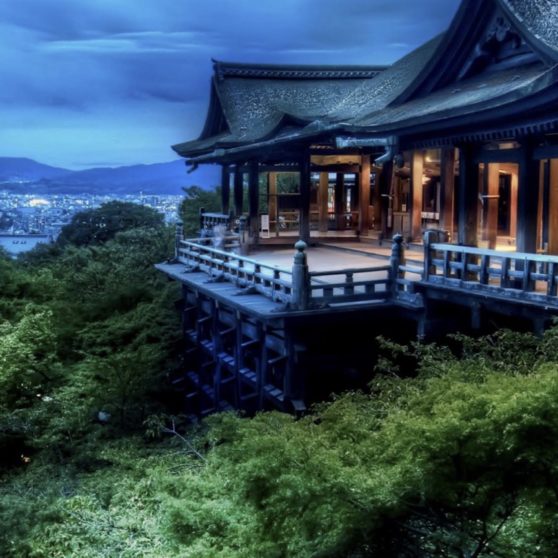 Landscape Kiyomizu Temple green iPhoneX Wallpaper