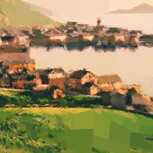 Landscape port town iPhoneXSMax Wallpaper