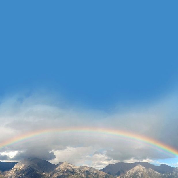 Landscape rainbow iPhoneXSMax Wallpaper