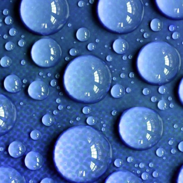 Natural water drops blue iPhoneXSMax Wallpaper