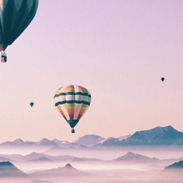 Cute landscape sky balloon for girls iPhoneXSMax Wallpaper