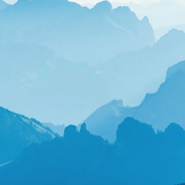 Scenery blue mountain iPhoneXSMax Wallpaper