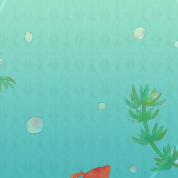Goldfish illustration iPhoneXSMax Wallpaper