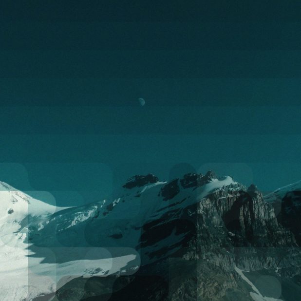 Landscape snow mountain blue green iPhoneXSMax Wallpaper