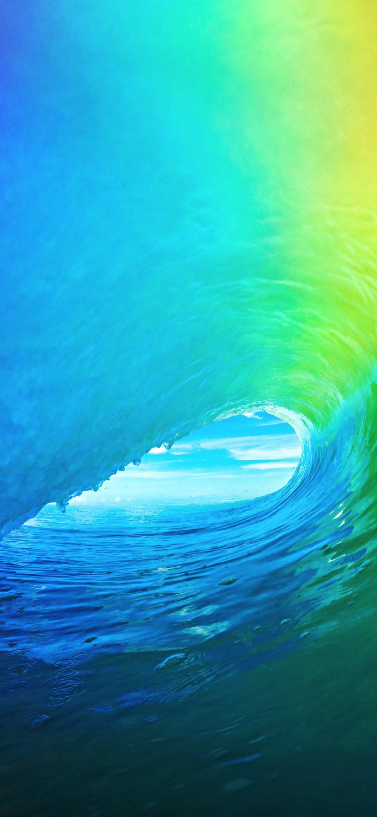 Landscape Ios9 Colorful Wave Wallpapersc Iphone Xs Max