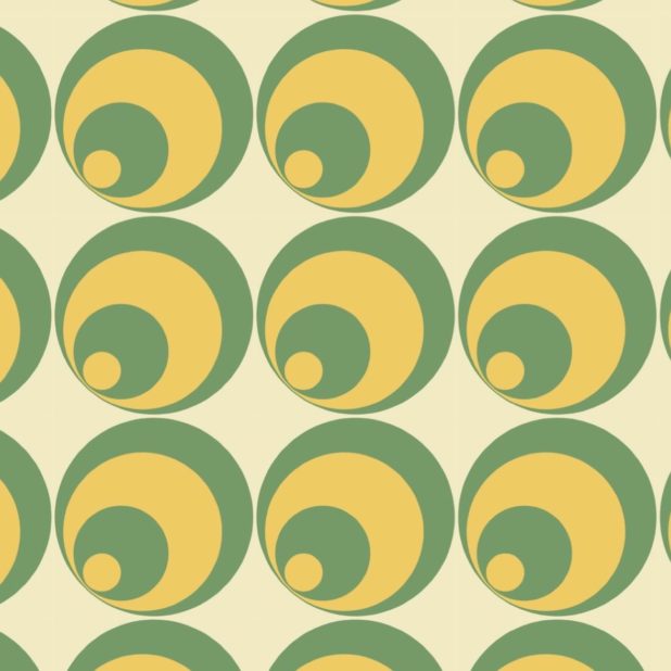 Pattern circle green yellow iPhoneXSMax Wallpaper