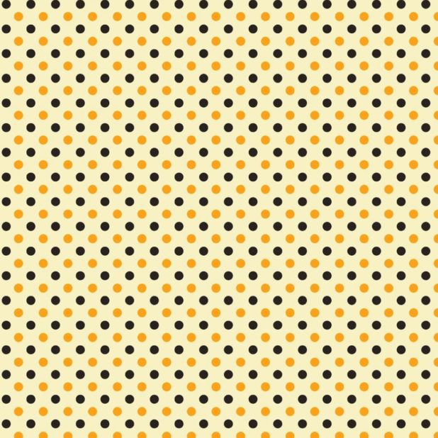 Pattern polka dot yellow black iPhoneXSMax Wallpaper