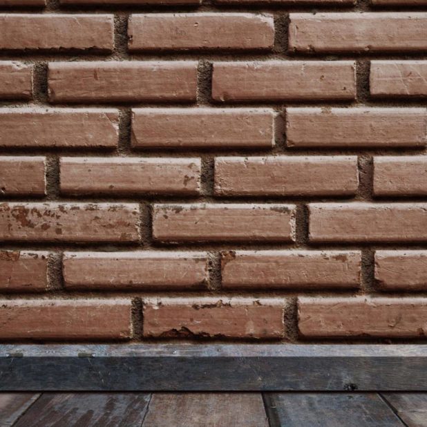 Brick wall floorboards iPhoneXSMax Wallpaper