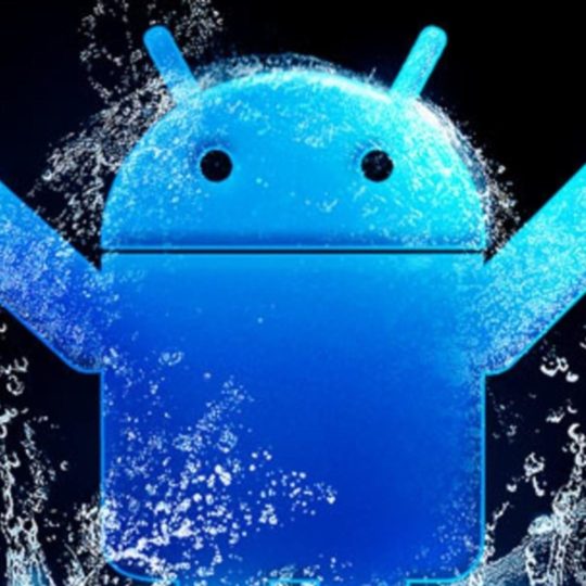 Android logotipo azul Fondo de Pantalla SmartPhone para Android