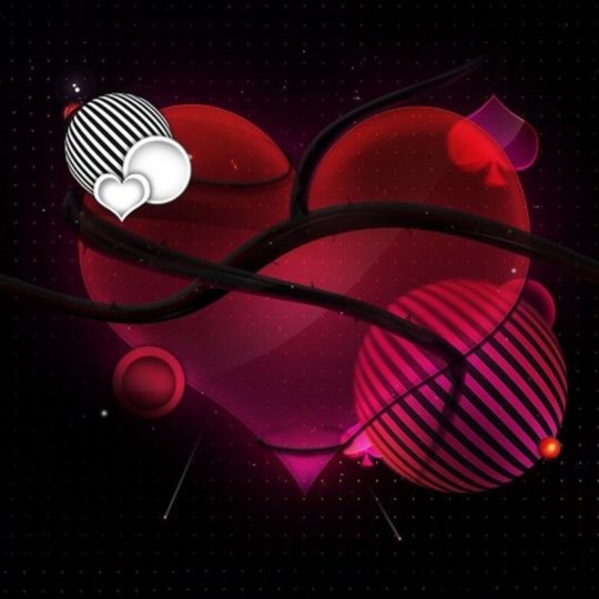 El rojo y el negro para las mujeres del corazón Fondo de Pantalla SmartPhone para Android