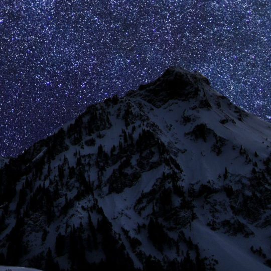 azul paisaje montañoso cubierto de nieve Fondo de Pantalla SmartPhone para Android