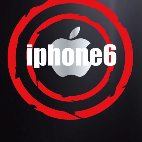 Manzana ilustración logo negro iPhone6 Fondo de Pantalla SmartPhone para Android