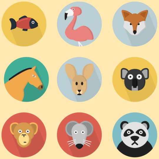Ilustración de los Animal de color amarillo vivo para las mujeres Fondo de Pantalla SmartPhone para Android