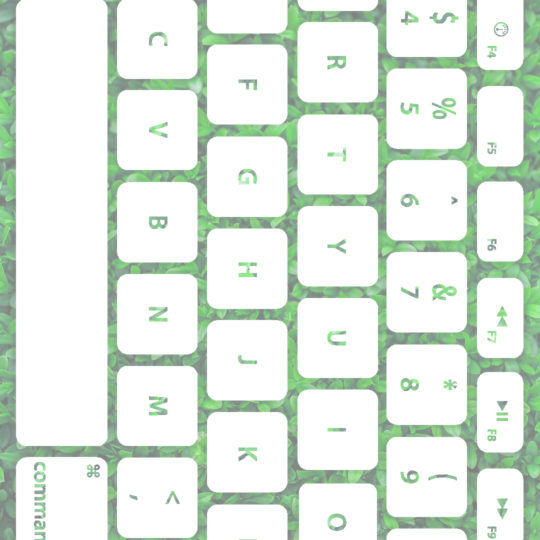 Hoja teclado blanco Verde Fondo de Pantalla SmartPhone para Android