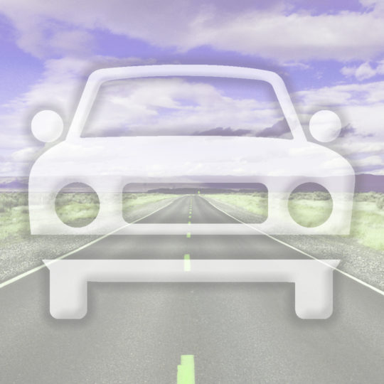 camino del coche paisaje púrpura Fondo de Pantalla SmartPhone para Android