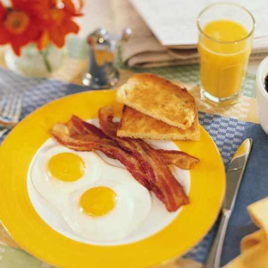 La comida del desayuno amarilla Fondo de Pantalla SmartPhone para Android