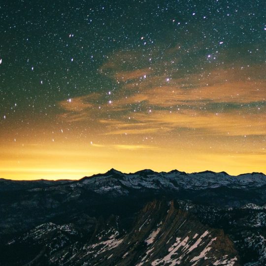 cielo nocturno paisaje de montaña Fondo de Pantalla SmartPhone para Android