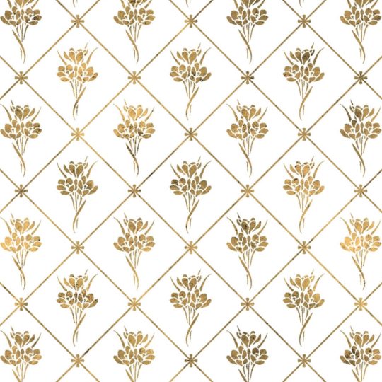 Ejemplos de patrones de flores de plantas de oro Fondo de Pantalla SmartPhone para Android