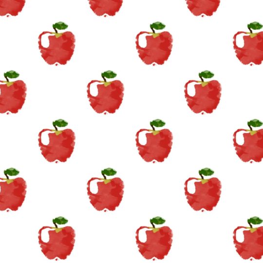 Ilustración del modelo de la fruta de la manzana favorable a las mujeres de color rojo Fondo de Pantalla SmartPhone para Android