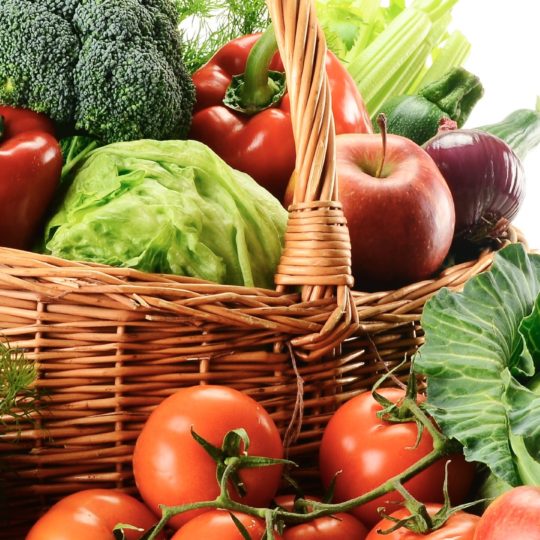 Hortalizas, alimentos verde rojo colorido Fondo de Pantalla SmartPhone para Android