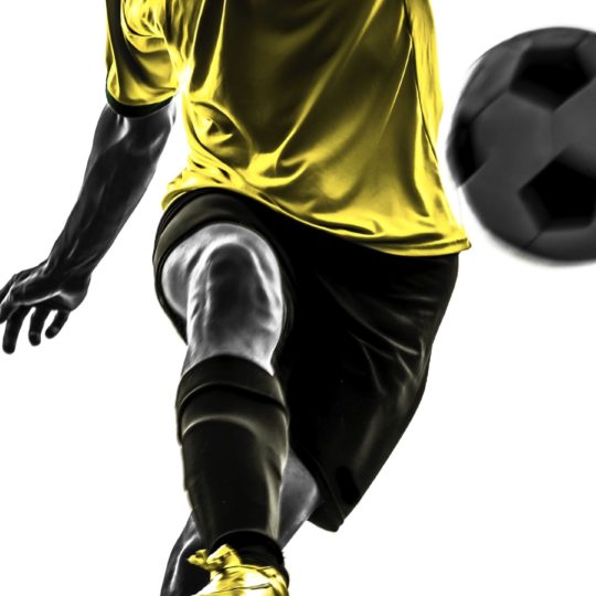 balón de fútbol negro amarillo Fondo de Pantalla SmartPhone para Android