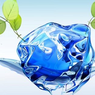 hojas guays de agua azul Fondo de Pantalla de Apple Watch