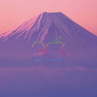 paisaje de las montañas manzana púrpura Fondo de Pantalla de Apple Watch