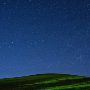 Ver el cielo nocturno verde Fondo de Pantalla de Apple Watch