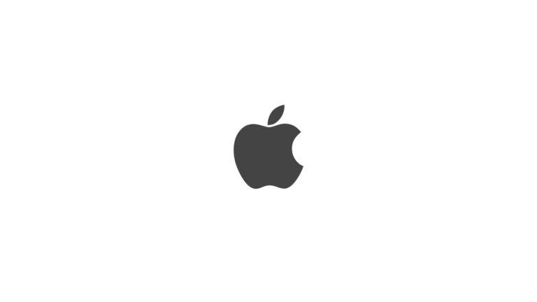 Logotipo de Apple en blanco y negro Fondo de escritorio de PC / Mac
