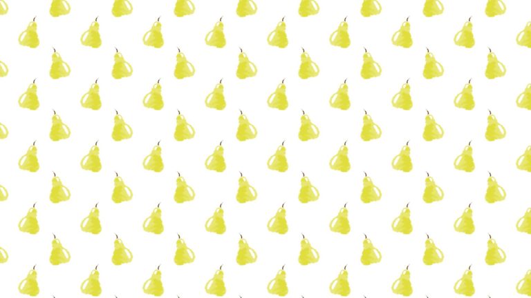 Ilustración de patrón de frutas amarillo amigable con las mujeres Fondo de escritorio de PC / Mac