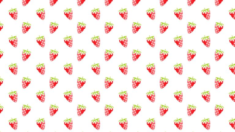 Ilustración de patrón de frutas de fresa rojo para mujeres Fondo de escritorio de PC / Mac
