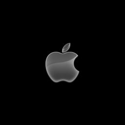 logotipo de la manzana guay negro iPad / Air / mini / Pro Wallpaper