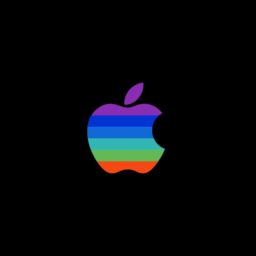logotipo de la manzana guay de colores negro iPad / Air / mini / Pro Wallpaper