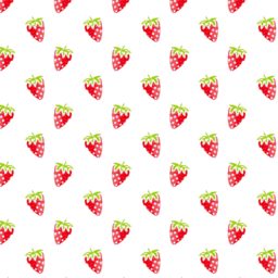 Ilustración del modelo de la fruta de fresa favorable a las mujeres de color rojo iPad / Air / mini / Pro Wallpaper