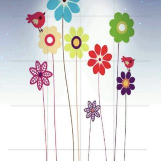 Cielo nocturno de flores Fondo de Pantalla de iPhoneSE / iPhone5s / 5c / 5