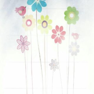 Papel pintado pájaro flor Fondo de pantalla iPhone SE / iPhone5s / 5c / 5