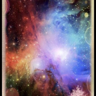 Arco iris de la nebulosa Fondo de Pantalla de iPhoneSE / iPhone5s / 5c / 5