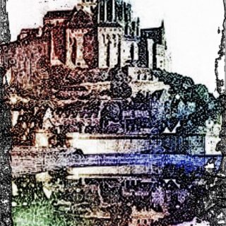 Mont Saint Michel colorido Fondo de pantalla iPhone SE / iPhone5s / 5c / 5
