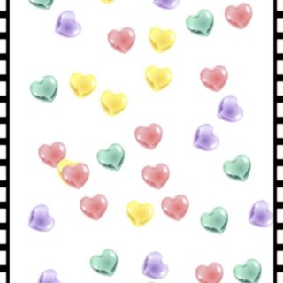Corazón colorido Fondo de Pantalla de iPhoneSE / iPhone5s / 5c / 5