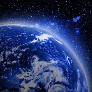 Tierra y del Espacio azul Fondo de pantalla iPhone SE / iPhone5s / 5c / 5